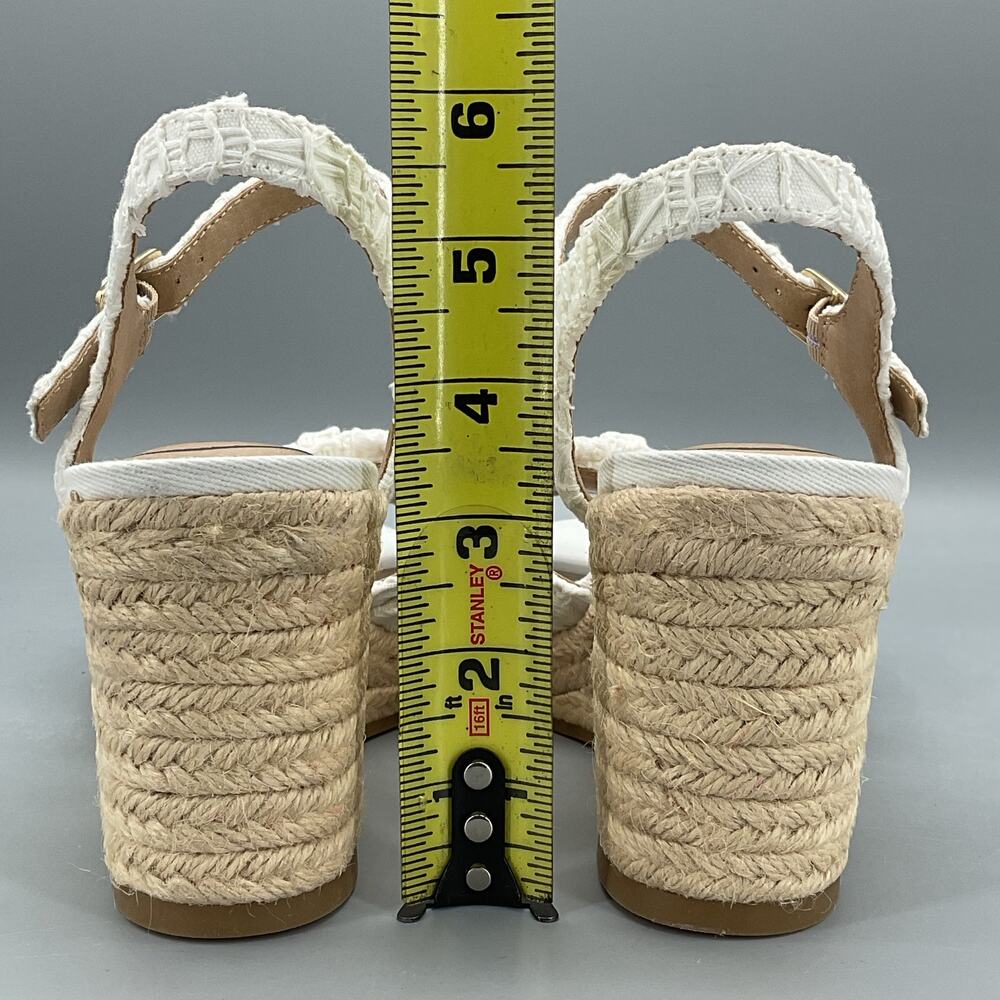 NEW Lifestride Women’s Tahlia Espadrille Wedge Sandals White Size 7.5W - Picture 4 of 10